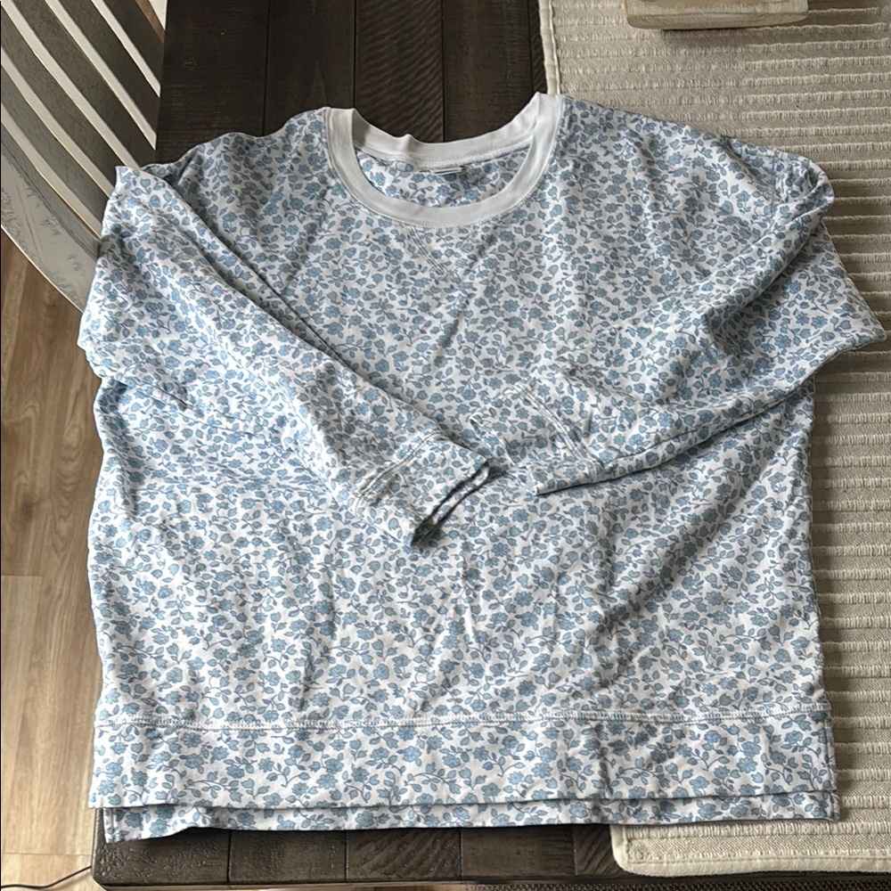 The Beaufort Bonnet Company Blue Floral Top